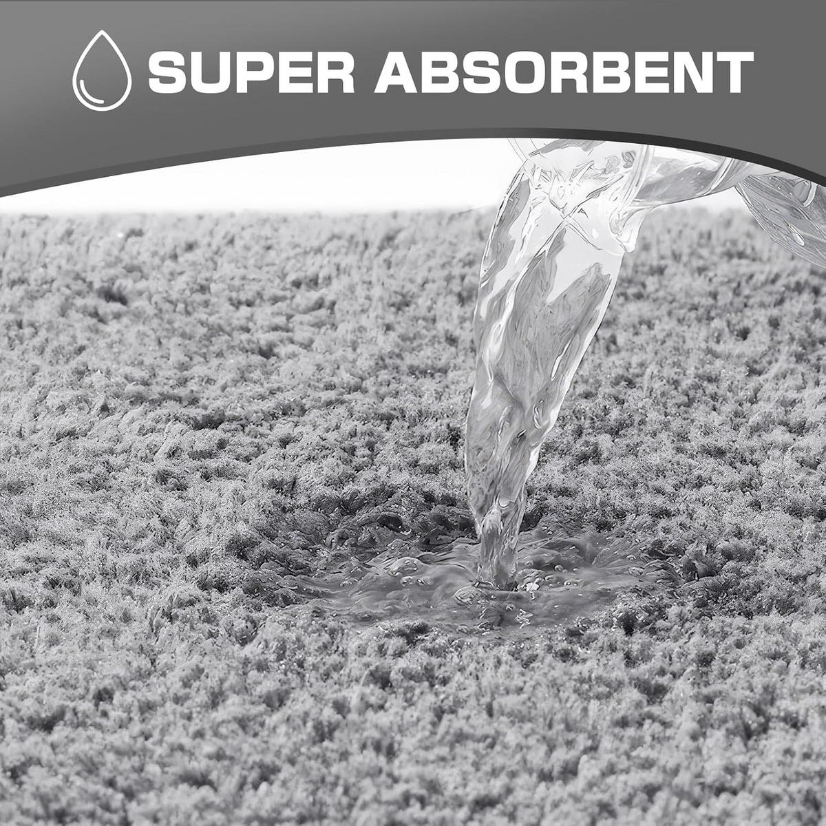 DUSCHMATTE – 40 x 60 cm – Dunkelgrau - Grau, Textil (23/23cm)