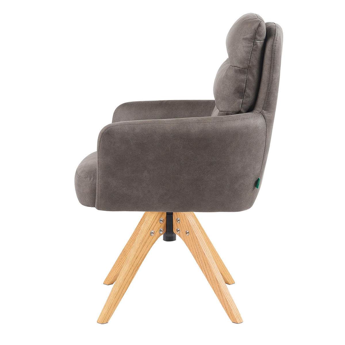 ARMLEHNSTUHL Mika-Juna - Honigeiche/Taupe, Eichenholz/Holz (59/94/66cm) - DUBI Möbel
