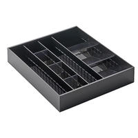 BESTECKORGANIZER 5416 Schwarz Kunststoff 30–47,5 x 35 x 5,5 cm - Schwarz, Kunststoff (47.5/5.5/35cm) - Yamazaki