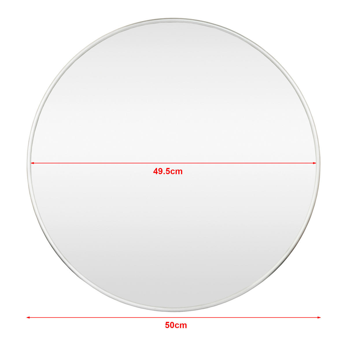 WANDSPIEGEL Ordona - Silberfarben, Glas/Metall (50/2.8/50cm) - [en.casa]