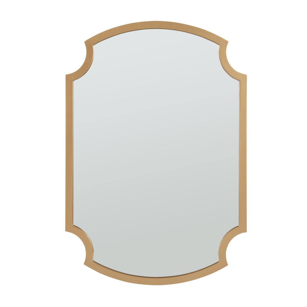 WANDSPIEGEL Aura - Goldfarben, Glas/Holzwerkstoff (55/2/80cm) - [en.casa]