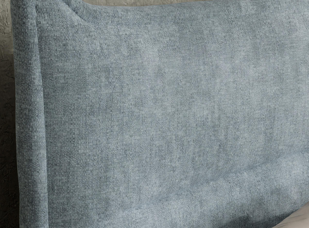 BOXSPRINGBETT Pelino 160/200 cm, in Hellblau, Bettkasten, Matratze, Topper - Schwarz/Hellblau, Holz/Holzwerkstoff (160/200cm) - Maison de Reve