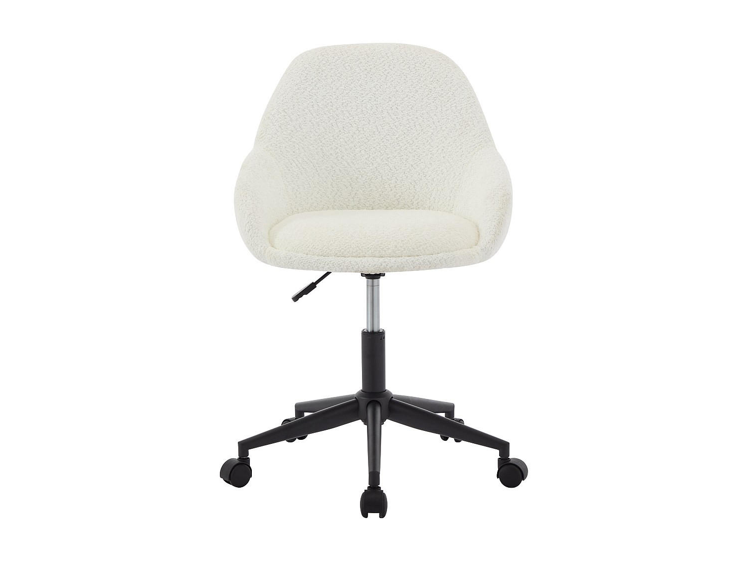 BÜROSTUHL ohne Armlehnen - 55 cm x 59.5 cm - stoff - elfenbeinfarben Naody - Weiß, Textil (55/88/59.5cm) - Vente-Unique
