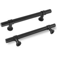 MÖBELGRIFF Schwarz 2er-Set 128 mm - Schwarz, Metall (0.12/0.12/1.28cm)