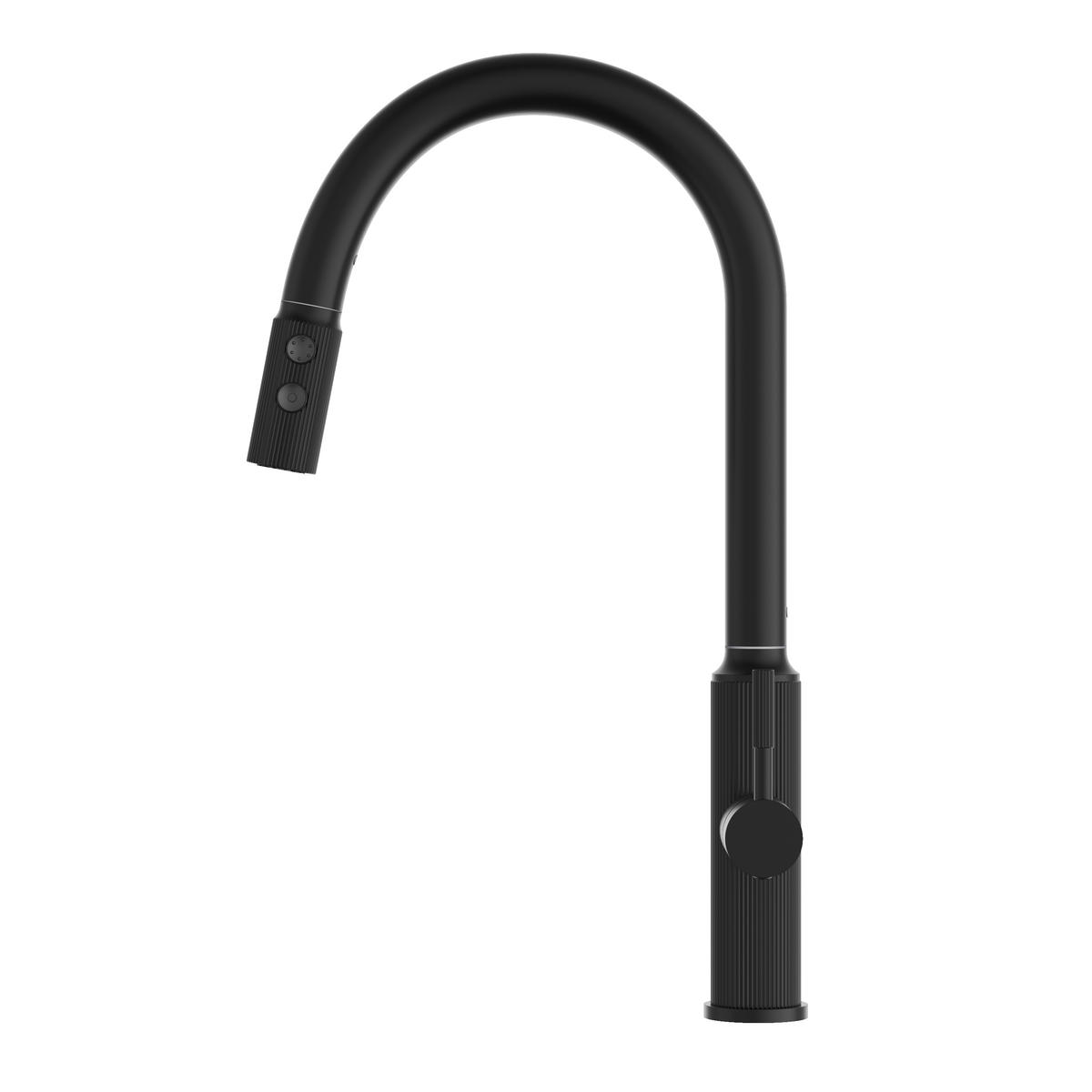 KÜCHENARMATUR Luna Schwarz - Schwarz, Metall (25/43/25cm) - Granitan