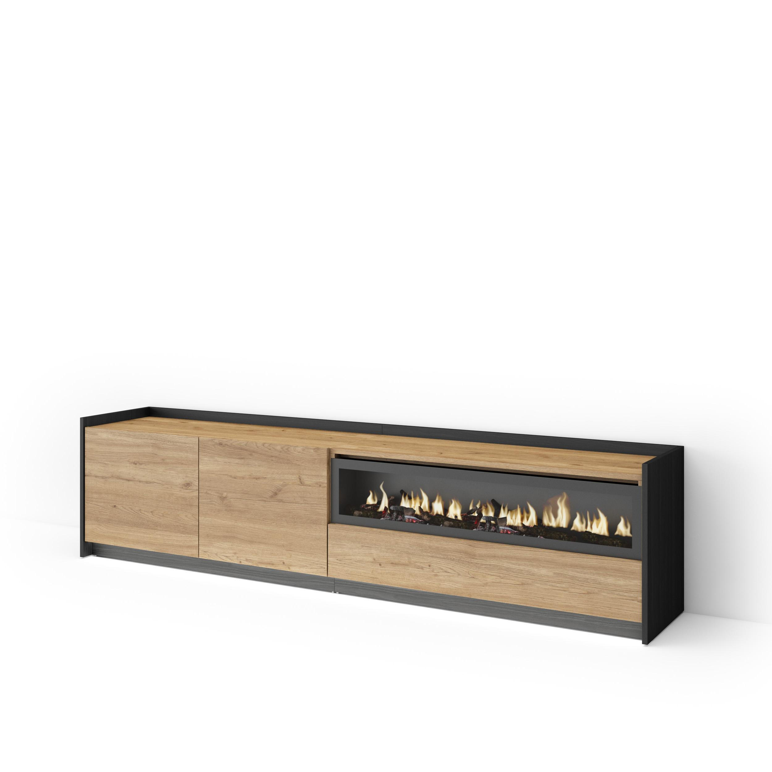 Skraut Home Lowboard, Eiche 207x50x37 cm