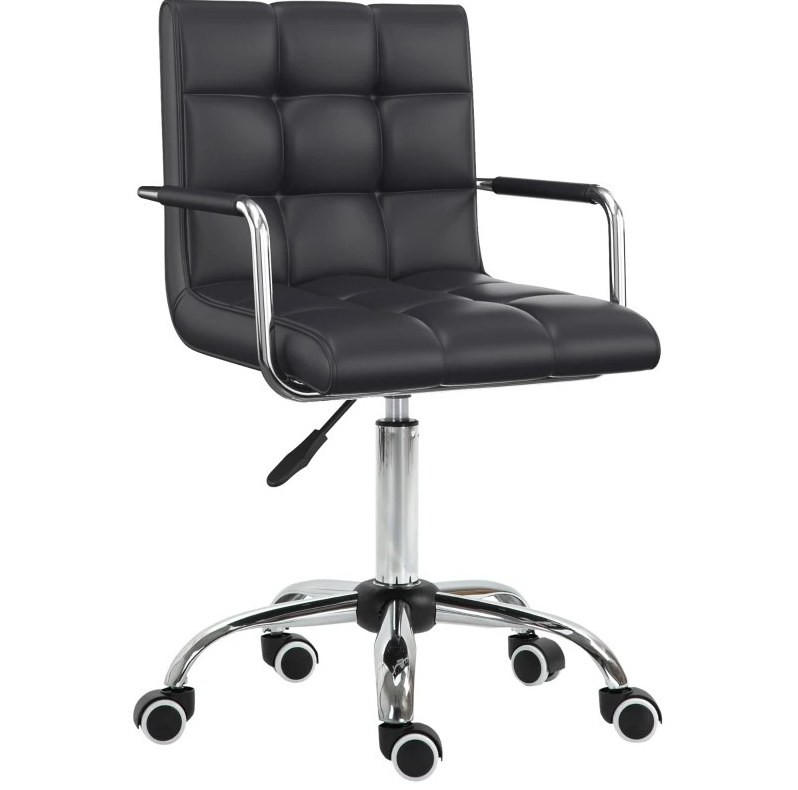 DREHSTUHL 46/61 cm Schwarz aus PVC höhenverstellbar - Schwarz, Kunststoff (54/99/52.5cm) - OKMYHOME