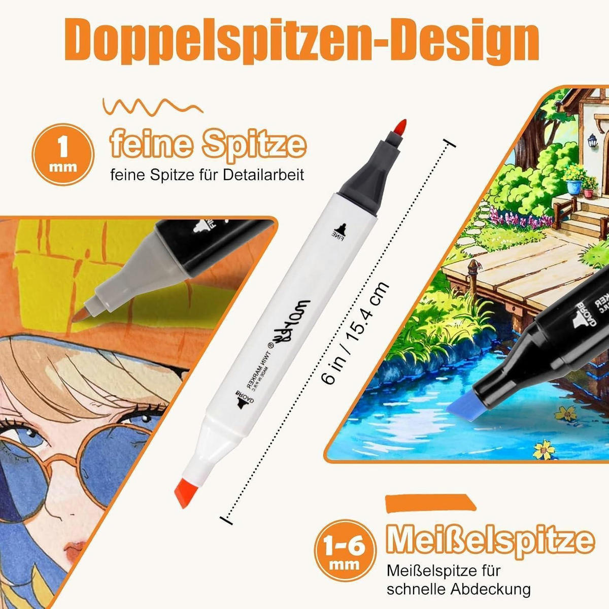 MARKER-SET 80-teiliges Set mit App - Multicolor, Kunststoff (13.5/16/15cm)