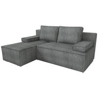 ECKSOFA Caspar mit Schlaffunktion Grau Cord - Grau, Textil (200/141cm) - Bromarkt