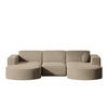 GARTENECKSOFA U-Form Garten Modena Studio Sofa-U Patio Beige - Beige, Holz/Textil (165/78/299cm) - Kaiser Möbel