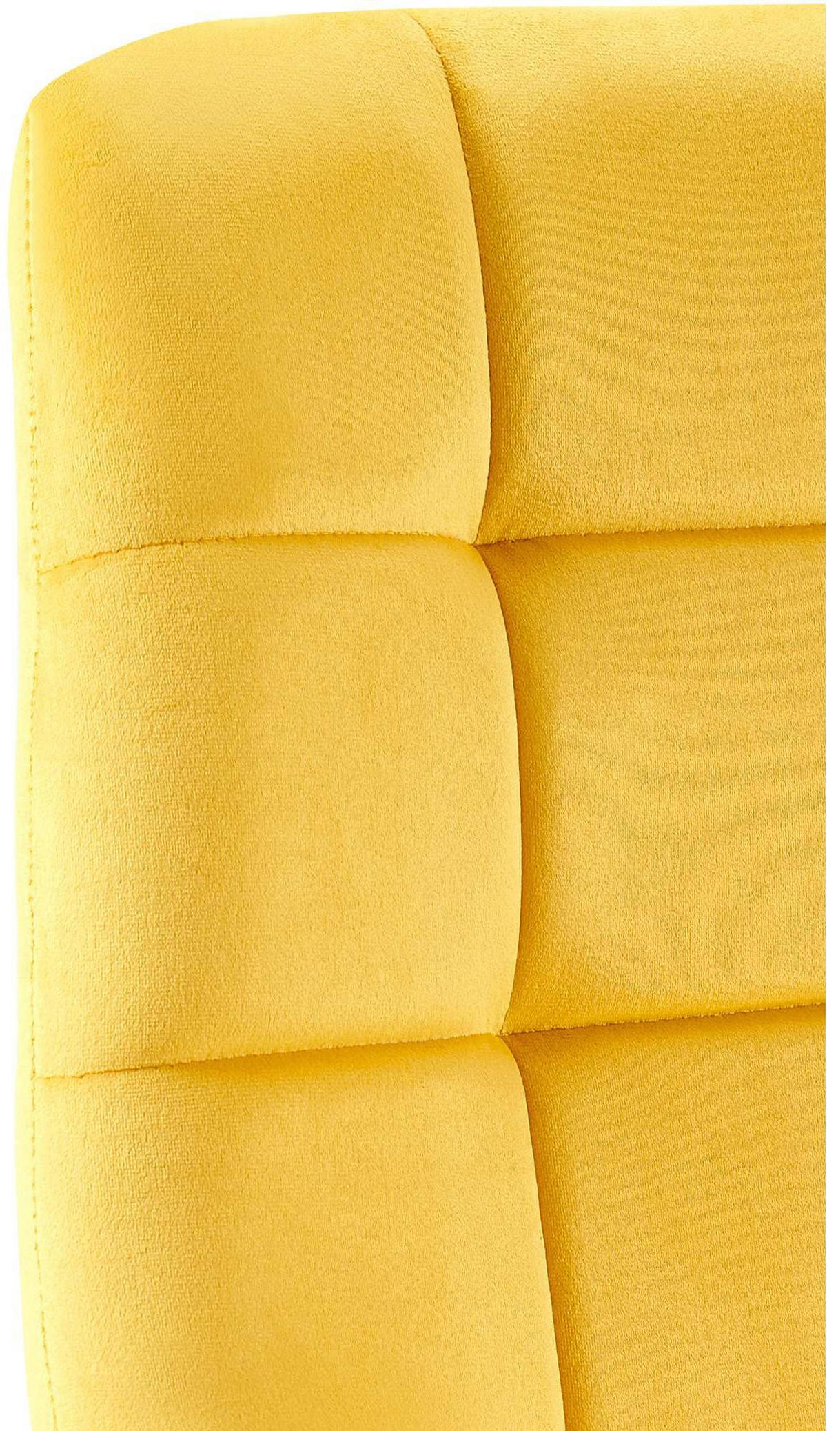 STUHL Samt Gelb - Gelb/Schwarz, Textil/Metall (45/84/55cm) - CLP