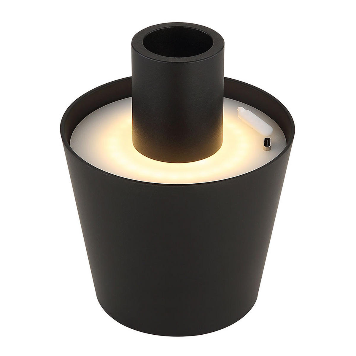 LED TISCHLEUCHTE VANNIE Transparent - Schwarz, Metall (10.6/10.6/13cm) - Globo Lighting