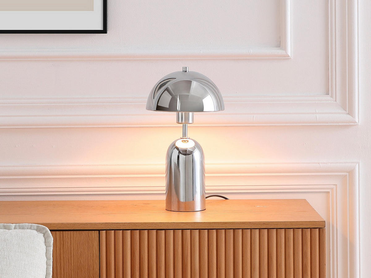 TISCHLAMPE - 20 cm x 20 cm - metall - silberfarben Tanta - Silberfarben, Metall (20/20/35.5cm) - Vente-Unique