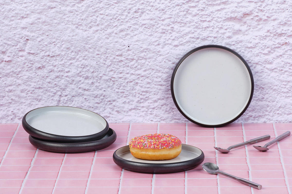 TELLER Gourmet Ø15,5cm - 4er-Set - Onyx - Schwarz, Keramik (15.5cm) - Björn