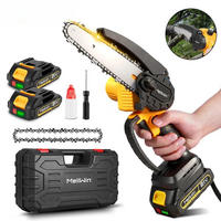 KETTENSÄGE 6 Zoll Akku-elektrische Mit 2 Batterien - Gelb, Metall (13/7/37cm) - Coonoor