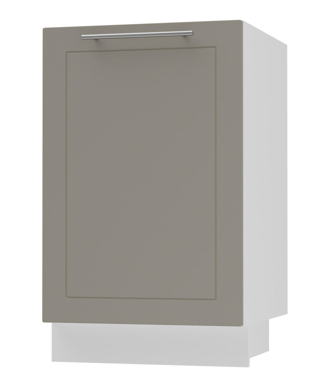 KÜCHENUNTERSCHRANK Kvantum D1D/50 Beige Matt / Weiß Matt 50 / 50 / 82cm - Beige/Weiß, Holz/Holzwerkstoff (50/82/50cm) - Feldmann-Wohnen
