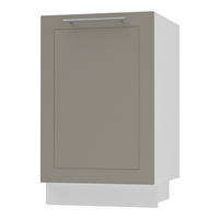 KÜCHENUNTERSCHRANK Kvantum D1D/50 Beige Matt / Weiß Matt 50 / 50 / 82cm - Beige/Weiß, Holz/Holzwerkstoff (50/82/50cm) - Feldmann-Wohnen