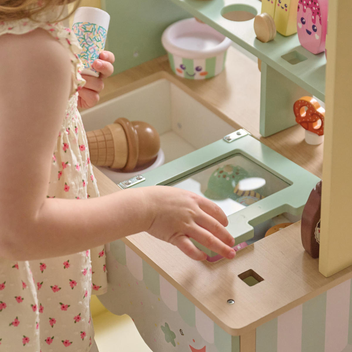 EISSTAND mit 33 Zubehörteilen, 100cm, Minze - Grün, Holz - Teamson Kids