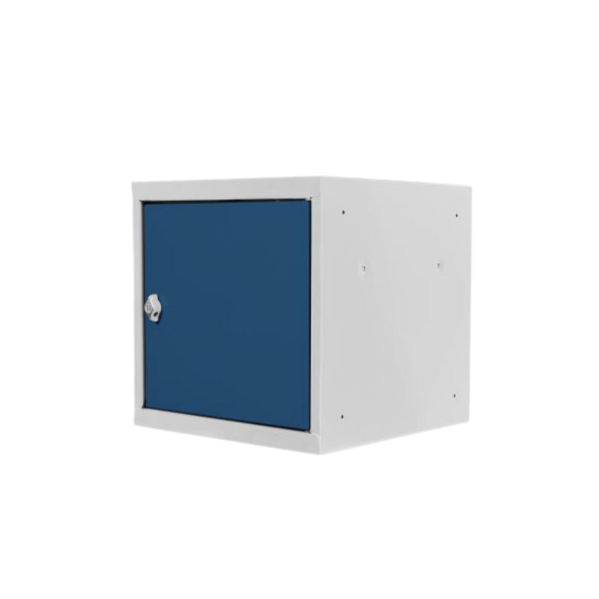 SCHLIESSFACHWÜRFEL Blocky mit Drehriegelschloss für Vorhängeschloss 40x40x40cm Lichtgrau/Blau - Dunkelblau/Grau, Metall (40/40/40cm) - PROREGAL
