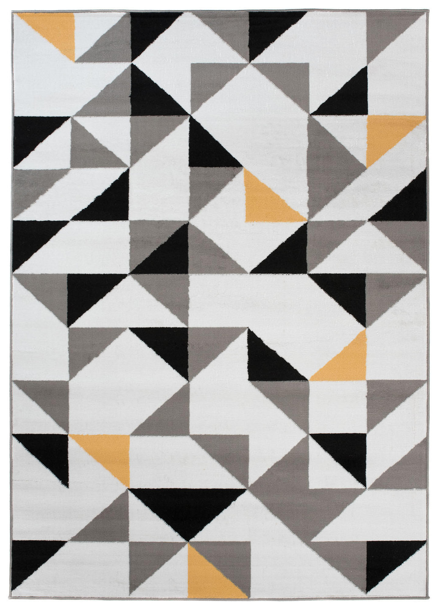 TEPPICH MAYA Weiß Dreiecke Geometrisch 160/230 cm - Weiß, Textil (160/230cm) - Tapiso