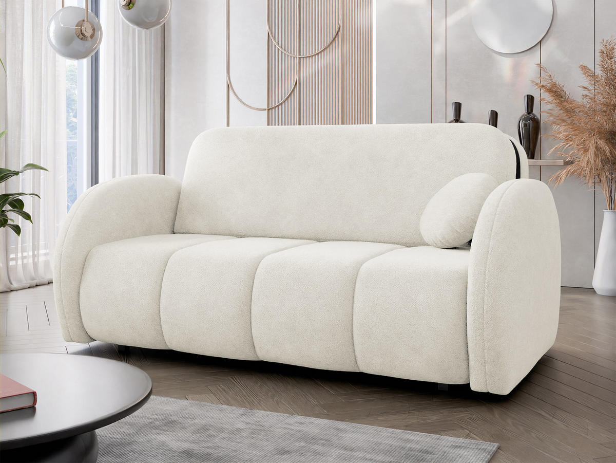 SCHLAFSOFA Viva Comfy IV - Creme/Schwarz, Holz/Textil (172/85/103cm) - MIRJAN24