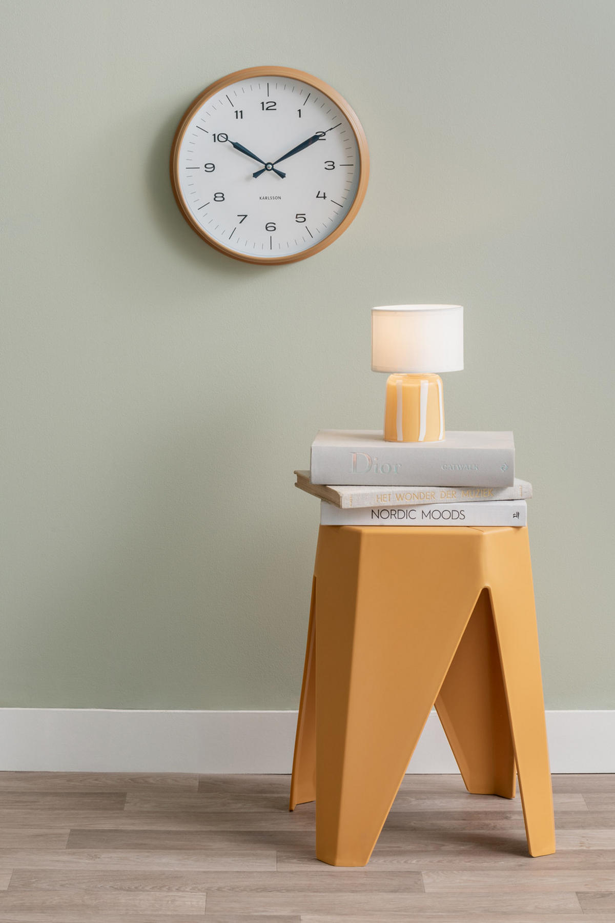 WANDUHR Modern Factory Ø30 cm - Gelb, Kunststoff (30/4.5/30cm) - Karlsson