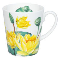 KAFFEEBECHER Wunderbar - Lotus im Geschenkkarton - Naturfarben, Keramik (0.6L) - Könitz