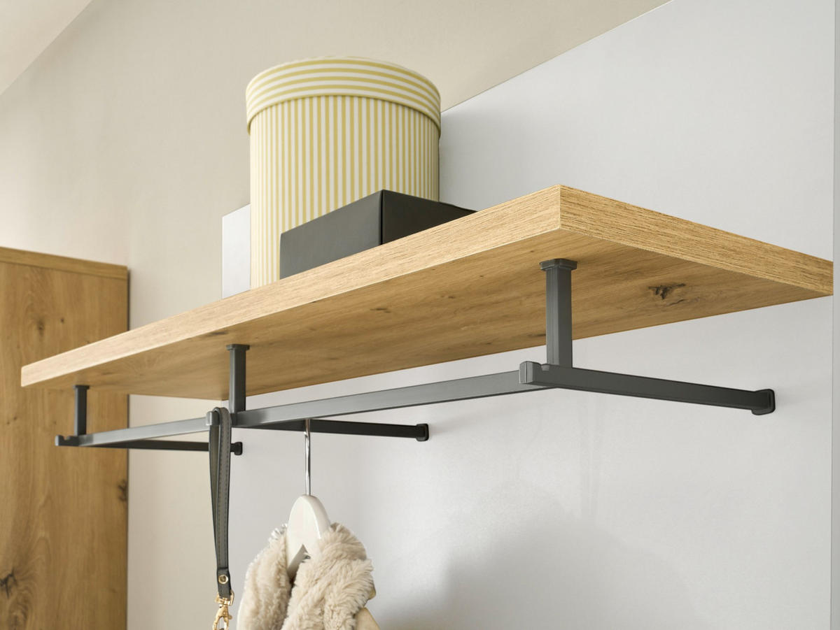 GARDEROBE 5-teilig in 290/200/38 cm - Weiß, Holz (290/200/38cm) - moebel dich auf