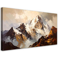 LEINWANDBILD Berge Landschaft Beige 120x60cm - Beige, Textil (120/60cm) - Feeby