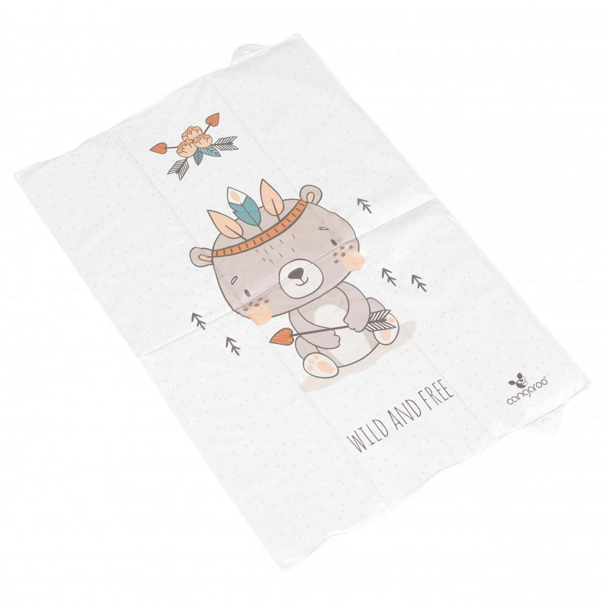 WICKELAUFLAGE Wild beige Polyester, PVC, wasserdicht, waschbar, faltbar, 40 x 60 cm, ab Geburt - Beige, Kunststoff (40/60cm) - Cangaroo
