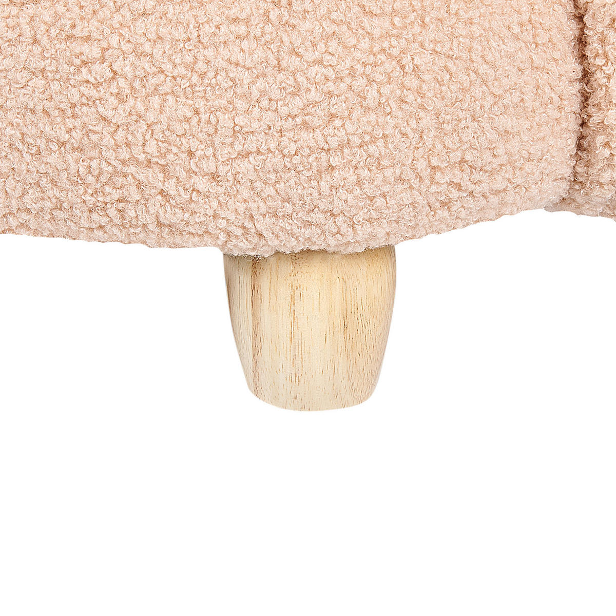 GYEREKFOTEL Teddy hatású bézs Állat alakú Nyúl Kanna - bézs, műanyag/textil (65/45/51cm) - Beliani