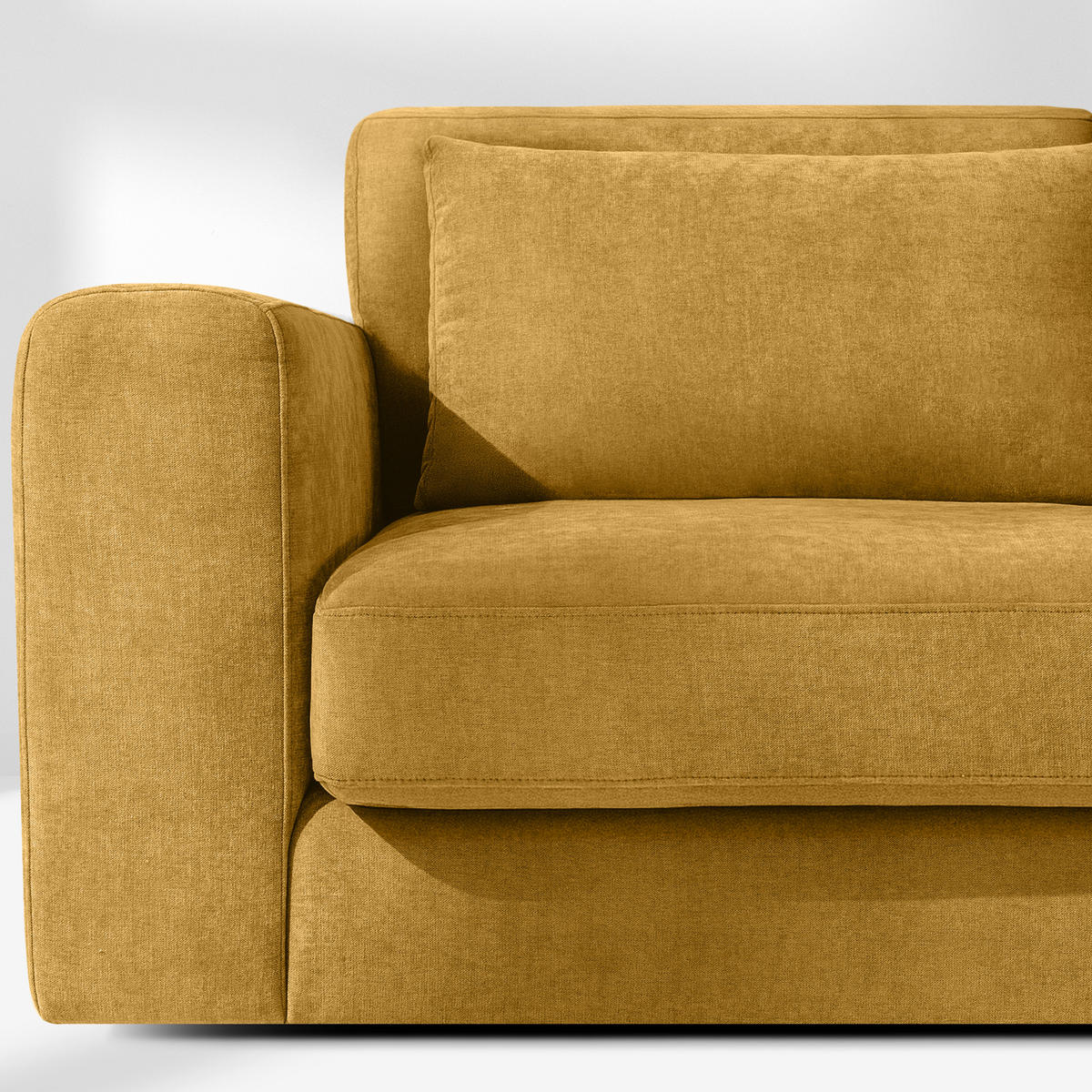 ECKSOFA XL rechts VERUS - Gelb, Holz/Holzwerkstoff (377/328cm) - KONSIMO®