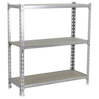 SCHWERLASTREGAL Small Muli HxBxT 100 x 100 x 50 cm 3 Fachböden Fachlast 150 kg Verzinkt - Silberfarben, Metall (100/100/50cm) - PROREGAL