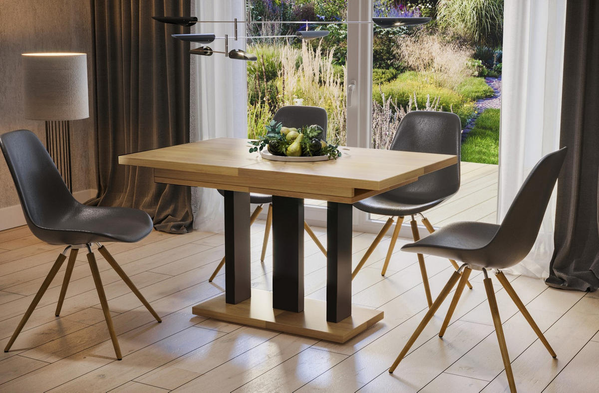 ESSTISCH Appia ausziehbar bis 210 cm - Eichefarben, Holzwerkstoff (130/80/76cm) - Endo-Moebel