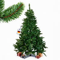 WEIHNACHTSBAUM Grün künstlich Nordmanntanne 210 cm ohne Beleuchtung - Dunkelgrün, Holz/Kunststoff (210cm) - Relaxdays