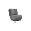 SESSEL LUIS, Skandinavischer Stil – Freistehend, 82×56×82 cm, ANTHRAZIT - Anthrazit/Schwarz, Holz/Textil (82/82/66cm) - DomoHome