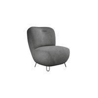 SESSEL LUIS, Skandinavischer Stil – Freistehend, 82×56×82 cm, ANTHRAZIT - Anthrazit/Schwarz, Holz/Textil (82/82/66cm) - DomoHome