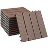 TERRASSENFLIESEN Tegulas,31 x 31 x 2,2 cm,braun - Braun, Kunststoff (31/31/2.2cm) - tectake