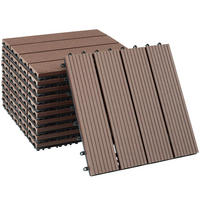 TERRASSENFLIESEN Tegulas,31 x 31 x 2,2 cm,braun - Braun, Kunststoff (31/31/2.2cm) - tectake