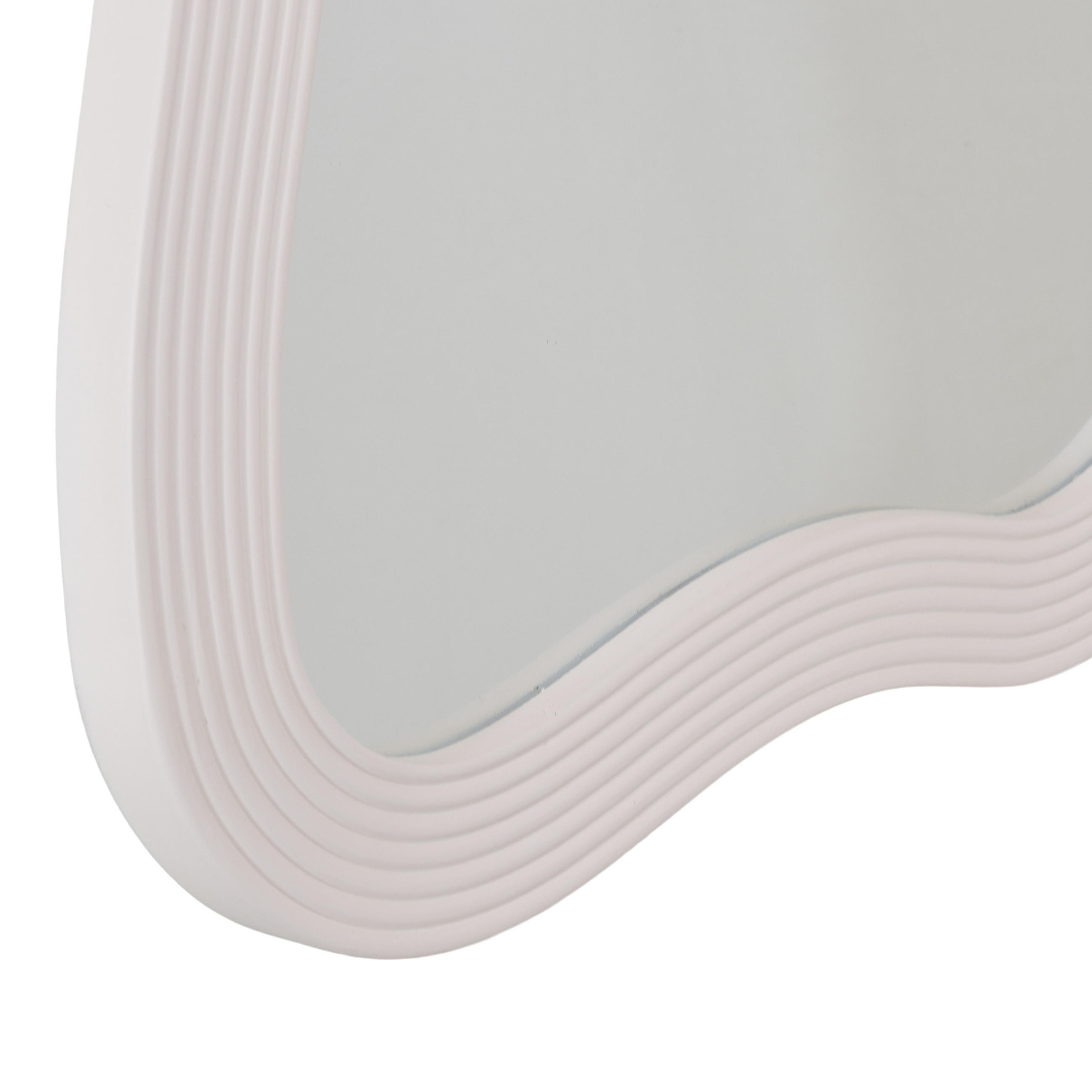 WANDSPIEGEL Wavy - Weiß, Metall (50/80/3cm)