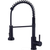 KÜCHENARMATUR Schwarz mit Brause Ausziehbar 360° Drehbar 2 Sprühfunktionen - Schwarz, Metall (20/4/30cm)