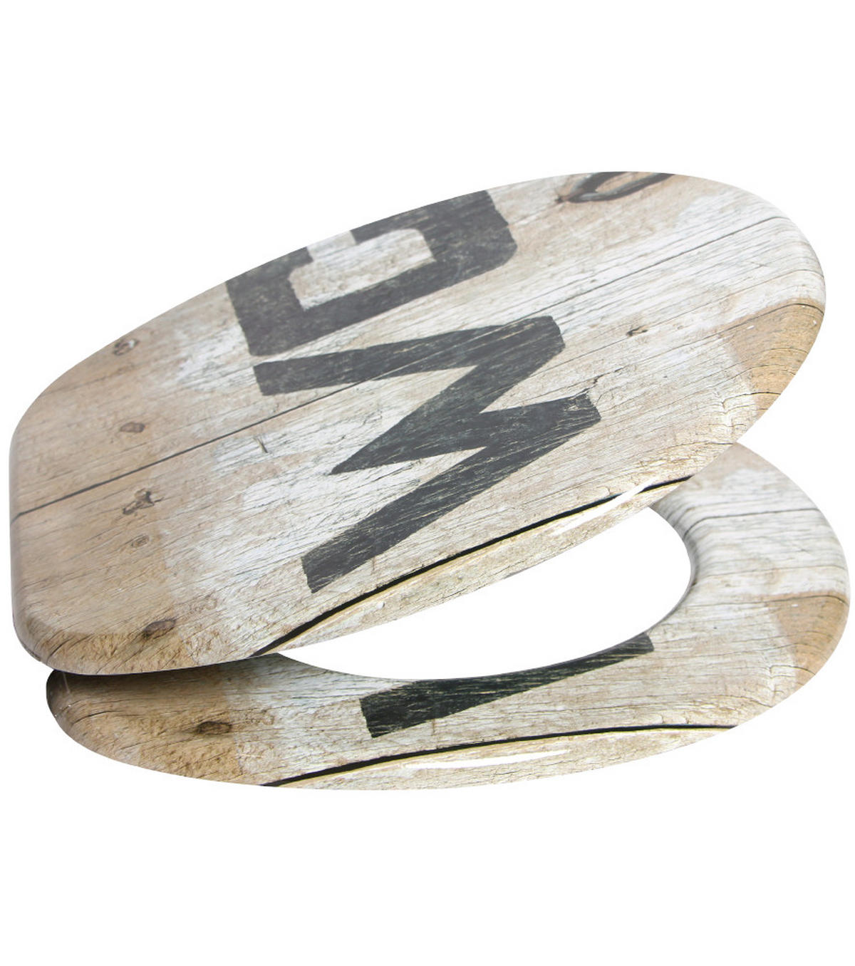 WC-SITZ Old Style - Braun, Holzwerkstoff (38/6/47cm) - Sanilo