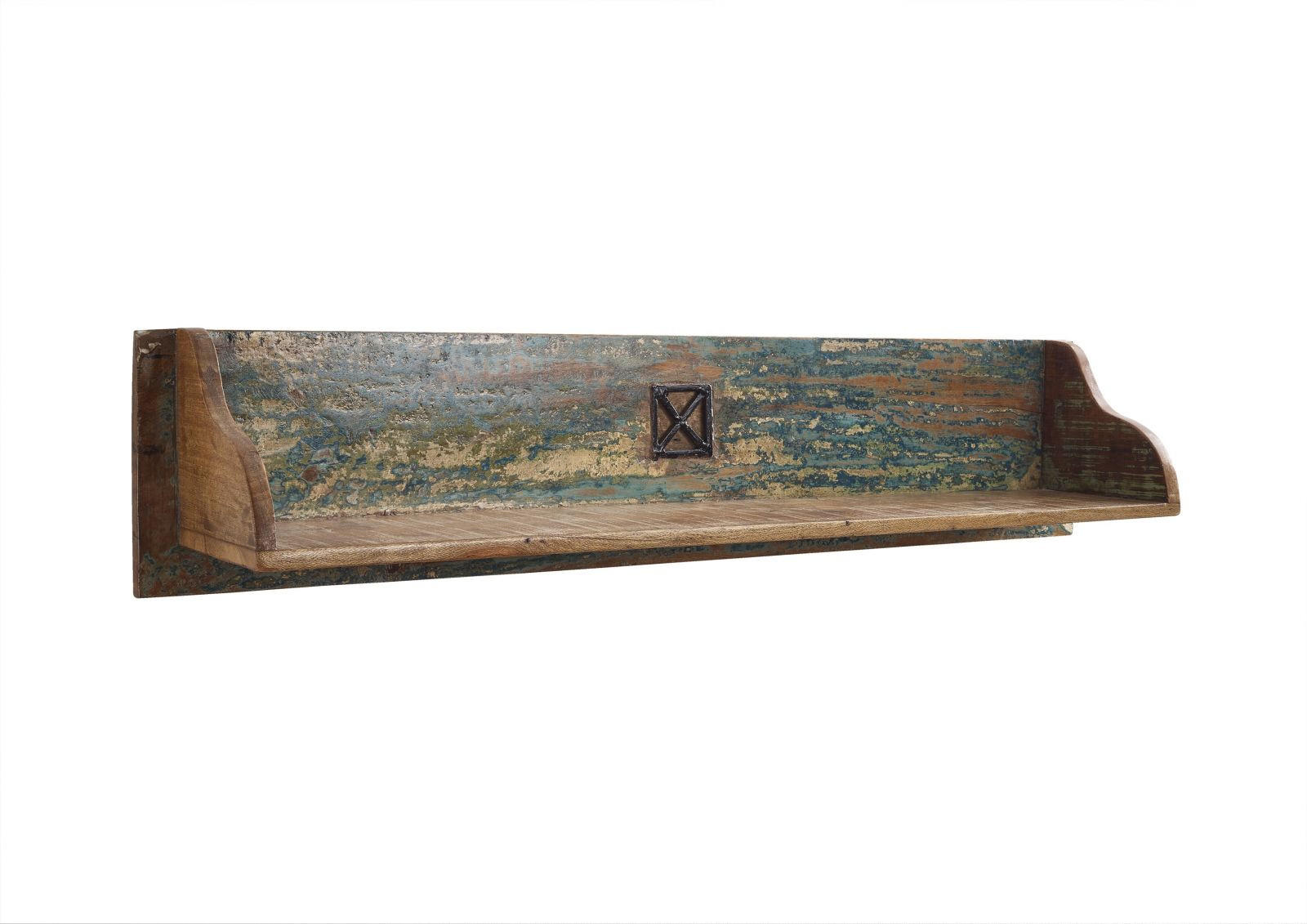 Massivmoebel24 Wandregal Mehrfarbig 116x24x22 cm