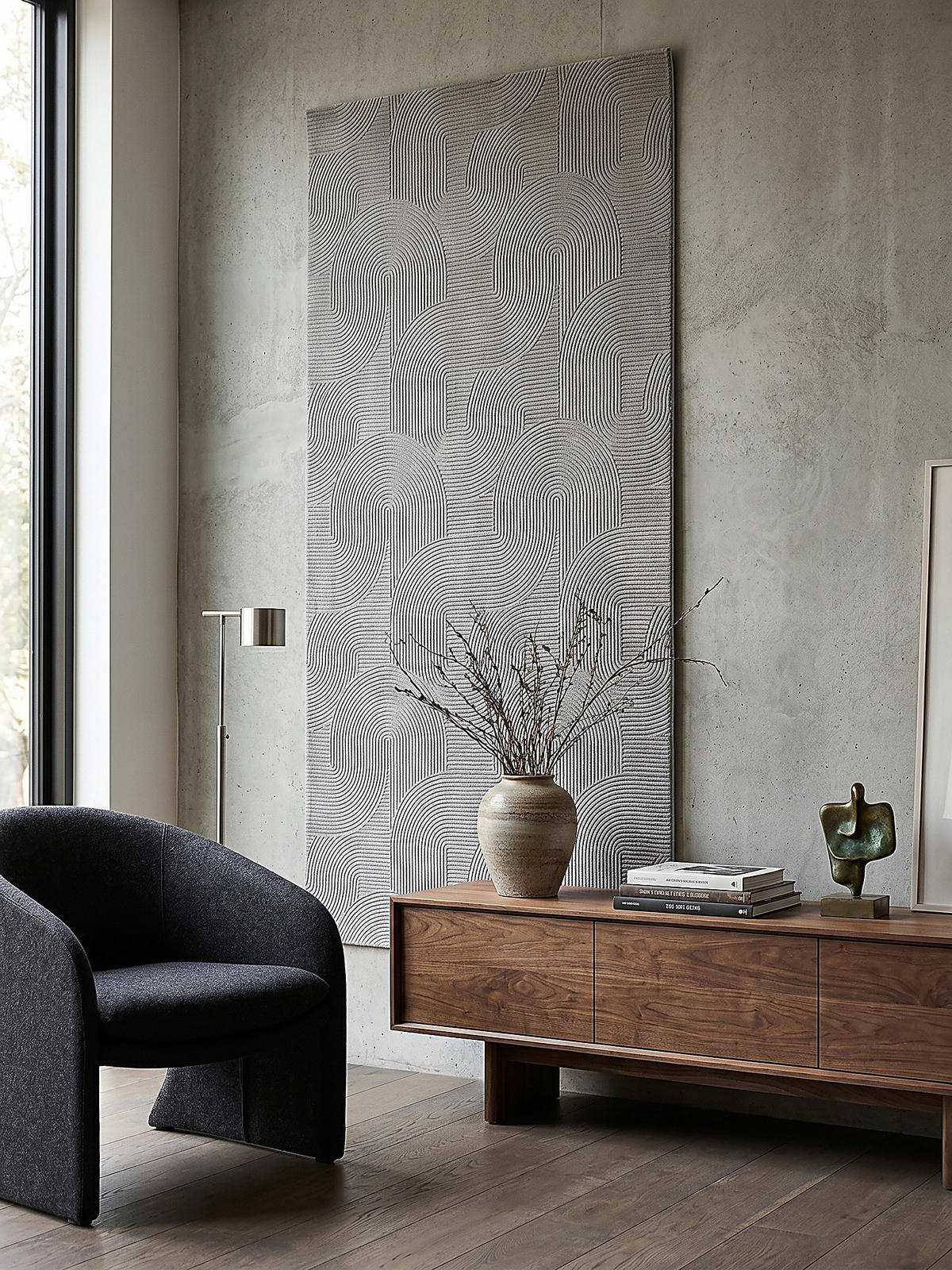 TEPPICHLÄUFER Antirutsch Geometrisch DALAR Polypropylen Grau 80 x 300 cm - Grau, Textil (80/300cm) - KADIMA DESIGN