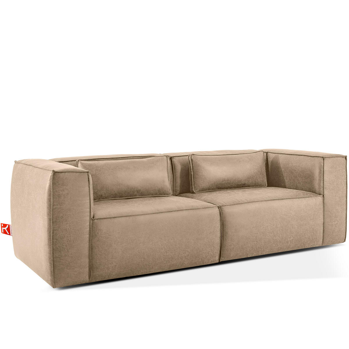 3-SITZER SOFA FEROX, Beige - Beige, Holz/Holzwerkstoff (240/73/96cm) - KONSIMO®