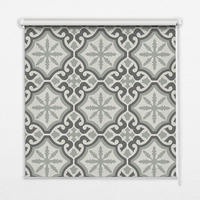 VNÚTORNÁ roleta - okenná roleta - roleta - 100x180 cm - Marocké dlaždice - sivá, plast (100/180/0.5cm) - TULUP