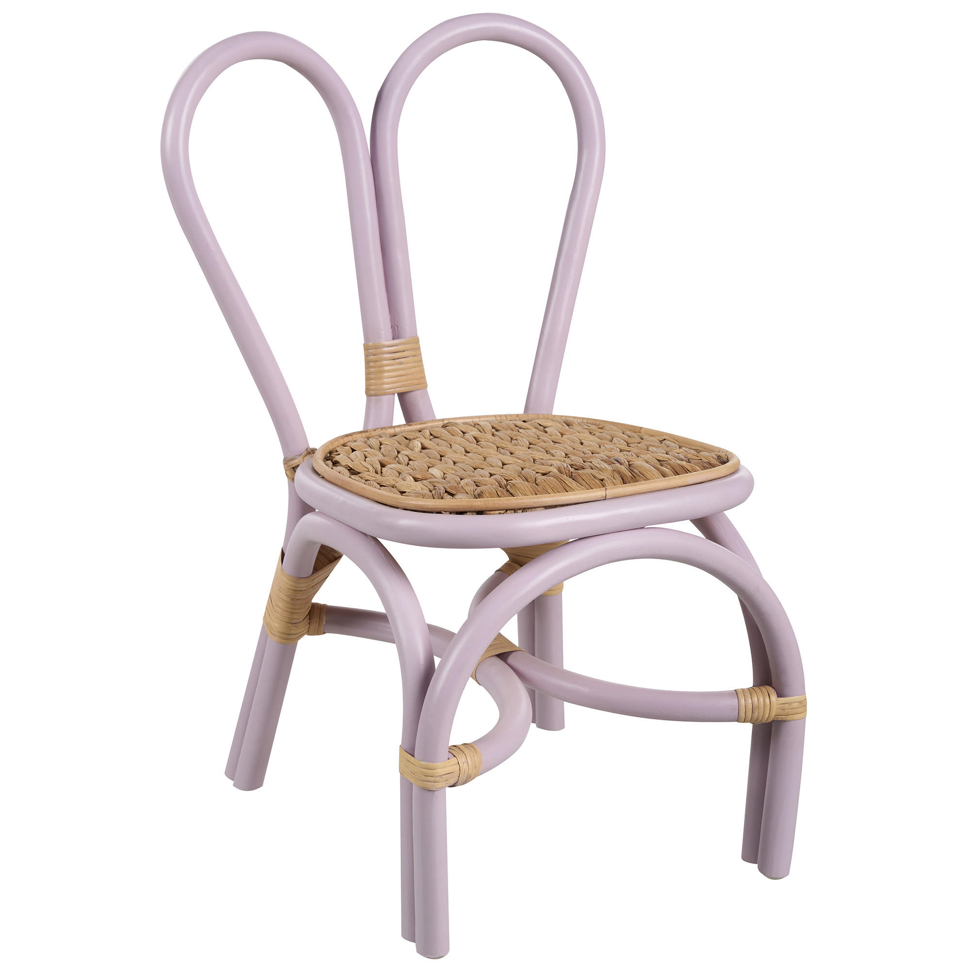 KINDERSESSEL Violett Desimi - Violett, Naturmaterialen (38/60/38cm) - Beliani