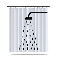 DUSCHVORHANG – 180 x 180 cm – Material: Polyester - Multicolor, Textil (180/180cm)
