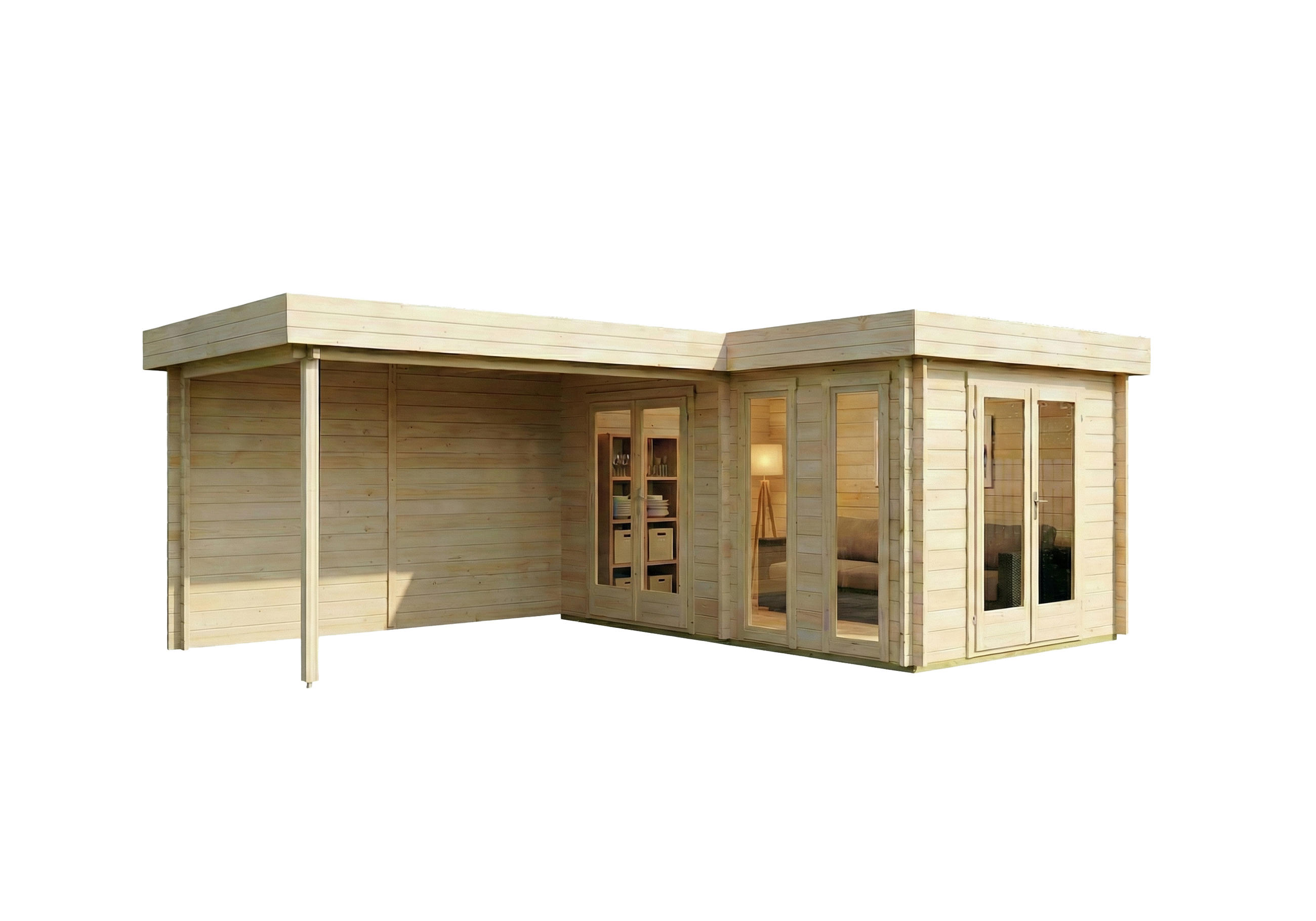 Alpholz Gartenhaus Natur 720x228x530 cm