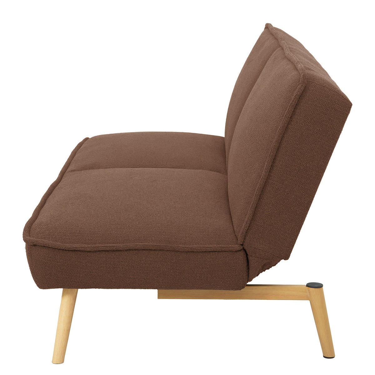 SCHLAFSOFA - Bouclé Stoff - Eichefarben/Braun, Textil/Metall (188/84/87cm) - home24